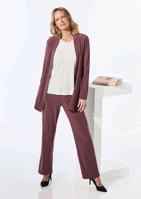 Leichte Shirtjacke lila mit Stretch