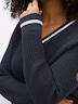 Langarm-Pullover Langarm-Pullover mit Kontrast-Details Langarm