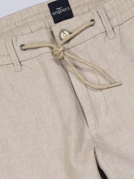 Herren Chino mit Leinenanteil , Braunbeige