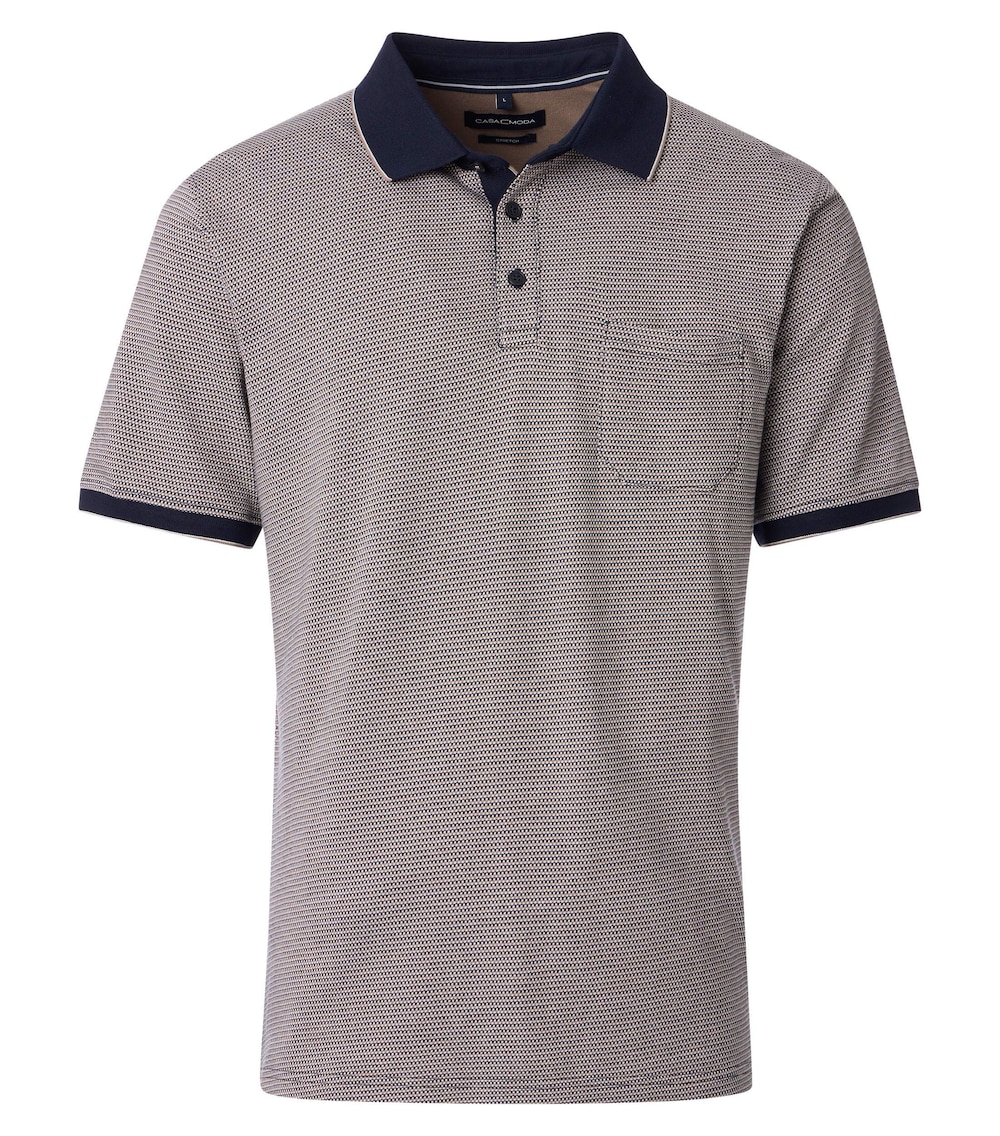 CASAMODA Polo-Shirt gemustert