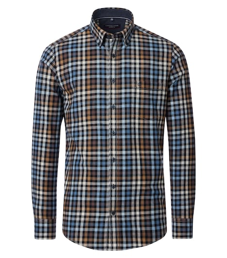 Flanellhemd kariert Casual Fit