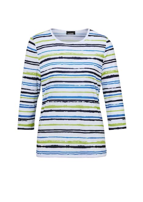 Pflegeleichtes Shirt in Ringeloptik