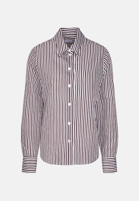 Damen Ausgestellte Bluse - Gestreift
