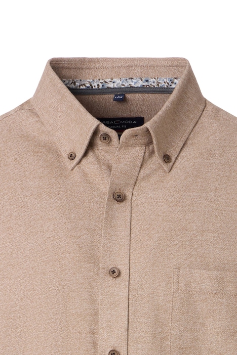 Freizeithemd Langarm uni Casual Fit