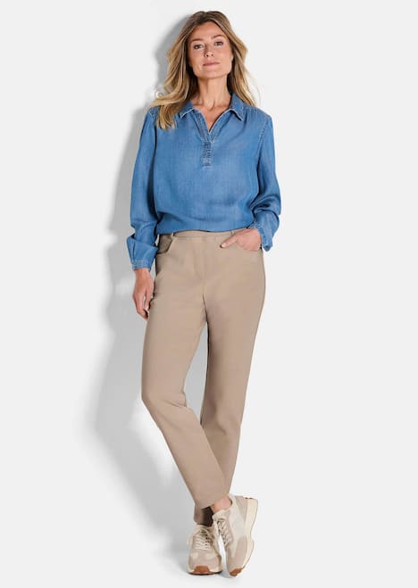 GOLDNER Broek LOUISA Broek LOUISA met fijne keperstructuur