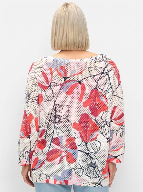 Pullover 3/4-Arm Print