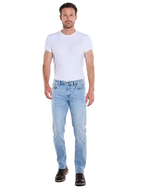 Herren Jeans 5-Pocket Superstretch , Hellblau