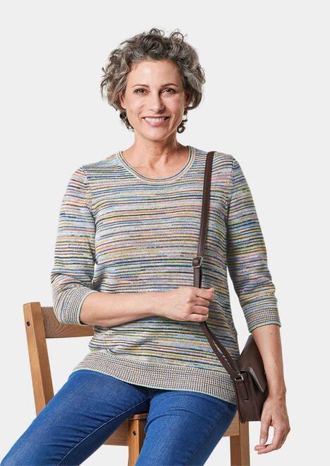 GOLDNER Gestreepte pullover Mooi te combineren meerkleurig gestreepte pullover