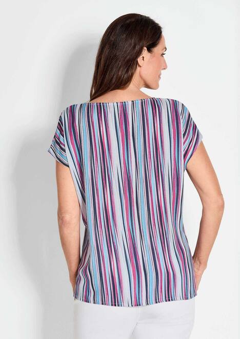 GOLDNER Blouse Gedessineerde blouse met gestreepte print