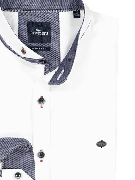 engbers Herren Langarm-Hemd uni , Reinweiss