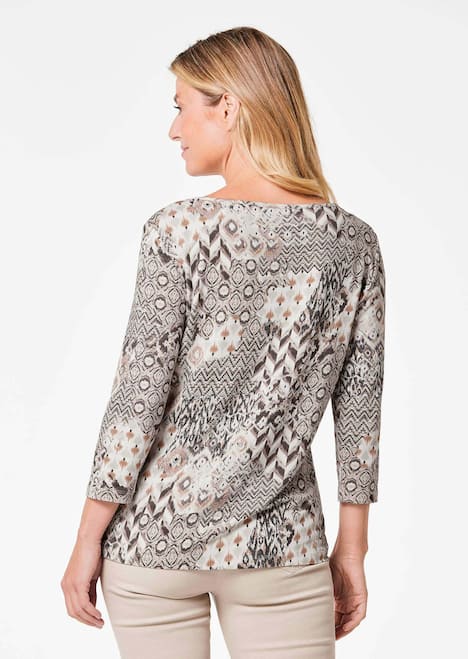 Edles Printshirt mit Allover-Druck