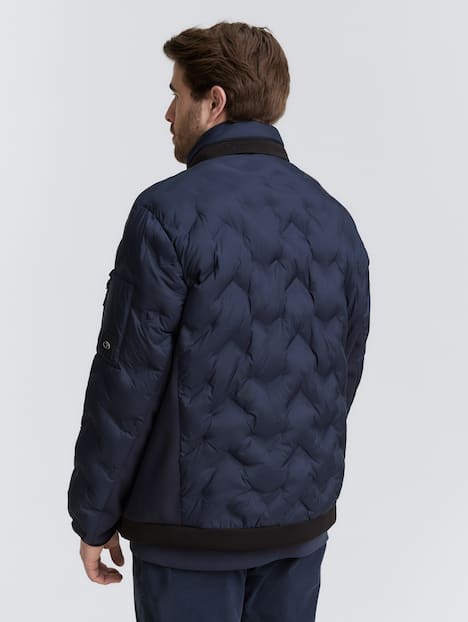 Hybrid Lightweight Steppjacke mit verstaubarer Kapuze