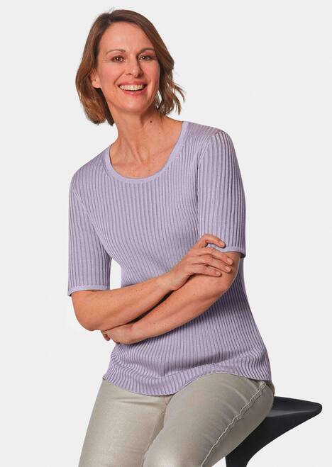 Pflegeleichter Pullover in hochwertiger Rippenstruktur