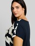 T-Shirt im Material-Mix