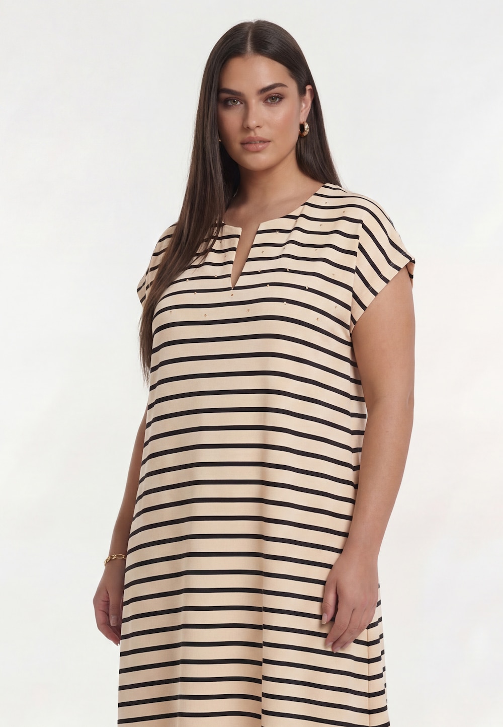 Kleid mit Streifendruck
