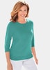 GOLDNER Pullover met ronde hals Zomerse, tricot pullover met ajourpatroon