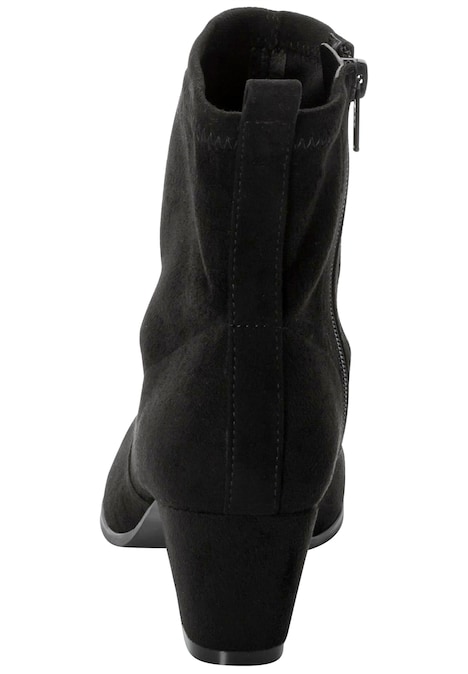 Stiefelette Stiefelette mit Blockabsatz Uni