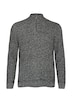 Pullover mit Troyer-Kragen in Melange-Optik