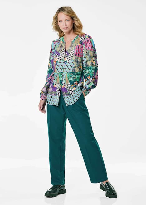 GOLDNER Blouse met print Gedessineerde blouse met patchpatroon