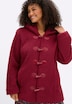 Teddy-Jacke Kapuzenplüschjacke mit Knebelknöpfen Langarm Kapuzenkragen