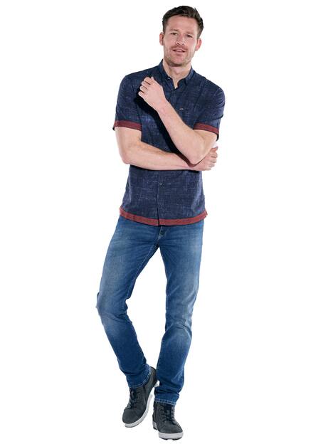 engbers Herren Kurzarm-Hemd regular , Marineblau