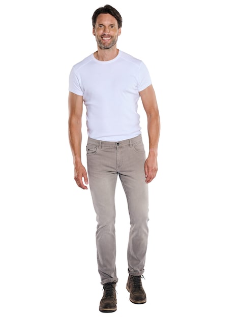 Herren Jeans 5-Pocket Superstretch , Sand