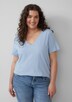 T-Shirt aus Flammgarn mit V-Ausschnitt