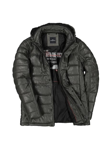 engbers Herren Lederjacke , Oliv