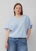 Doubleface-Bluse mit Raffung