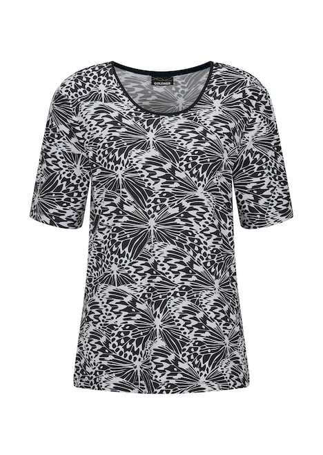 Cityshirt met vlindermotief