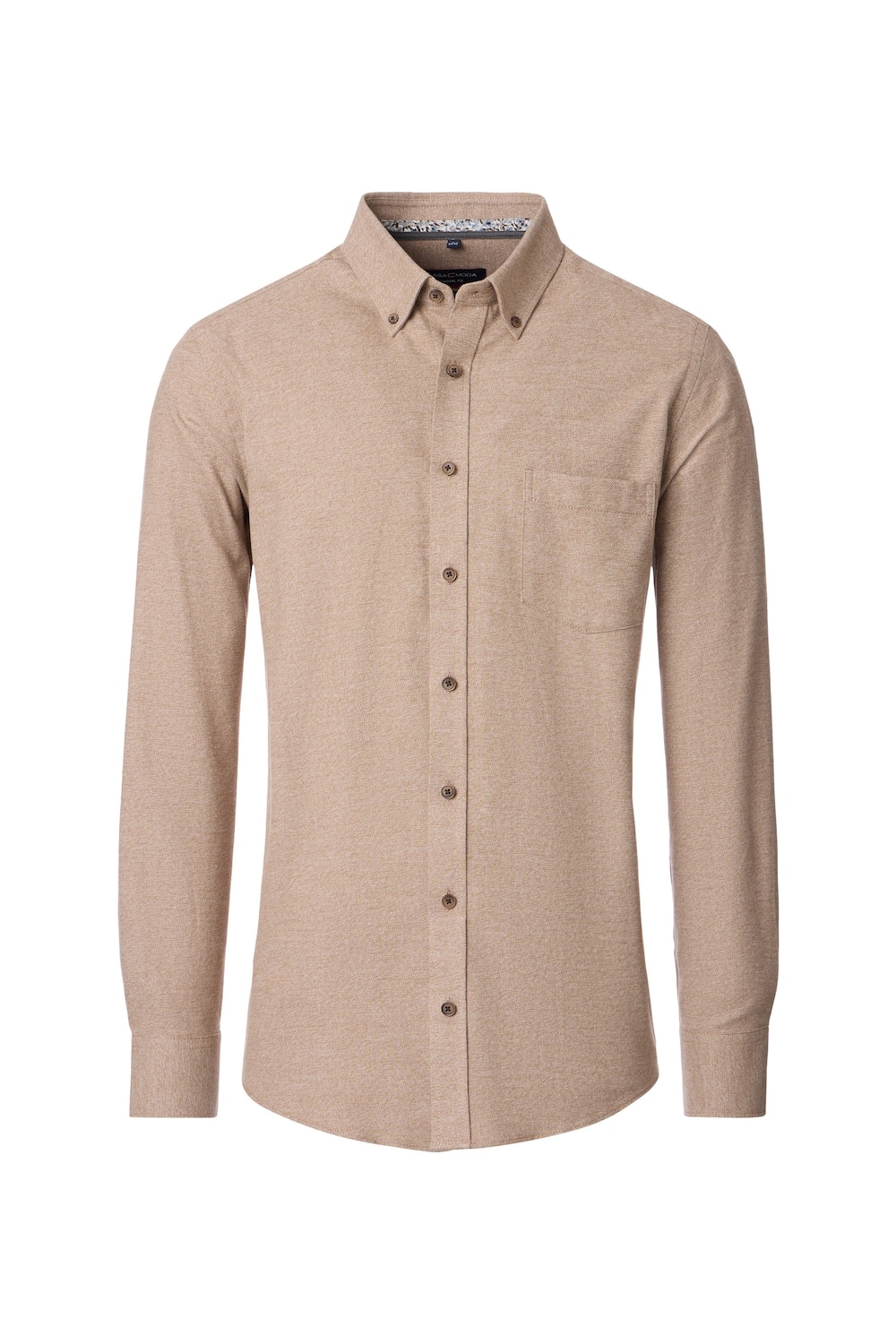 Freizeithemd Langarm uni Casual Fit