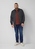 Strukturierte Sweatshirtjacke mit Stehkragen