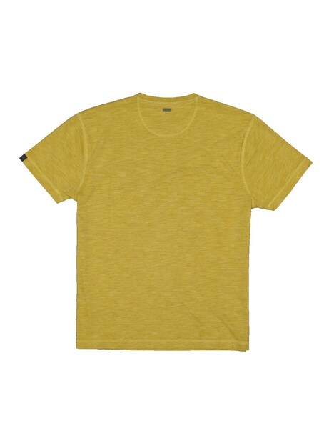 Herren T-Shirt uni , Safrangelb