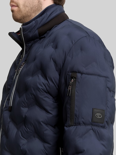 Hybrid Lightweight Steppjacke mit verstaubarer Kapuze