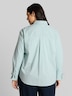 Oversize Hemdbluse mit Herz-Stickerei
