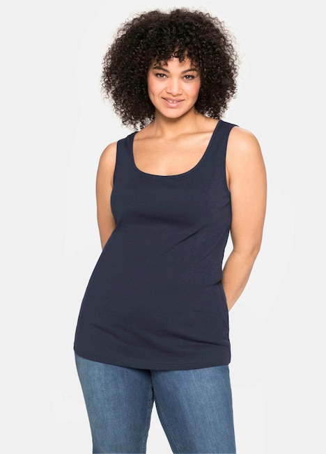 Tanktop Ärmellos Uni Ohne Kragen