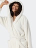 Schiesser Damen Bademantel Teddy Fleece - off-white