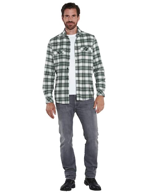 engbers Herren Langarm-Hemd kariert , Gruen