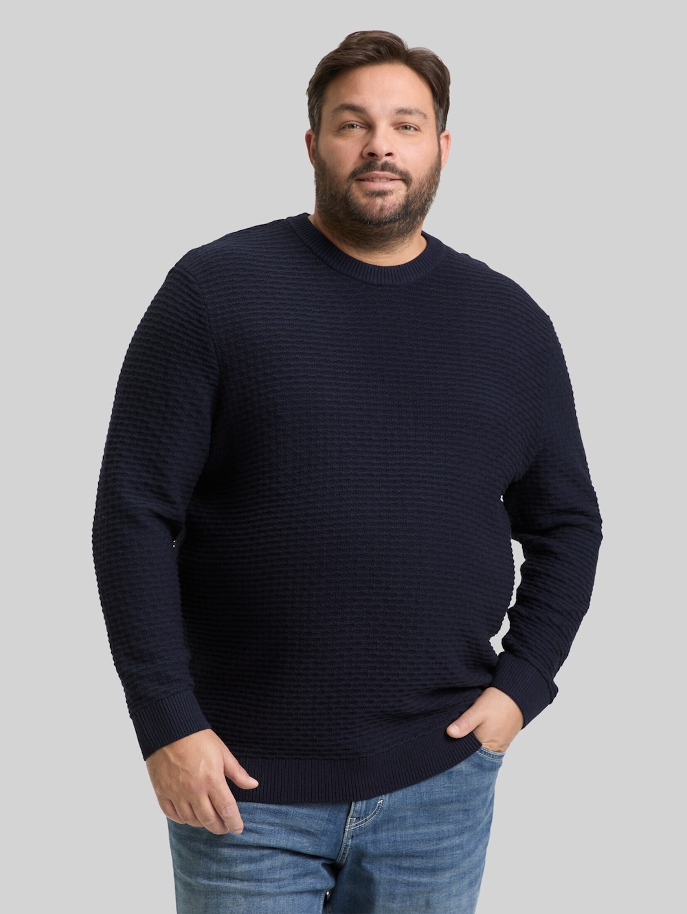 Strickpullover mit Rundhalsausschnitt