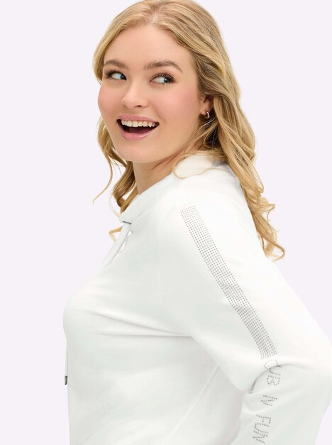 Sweatshirt 3/4-Arm Uni Stehkragen