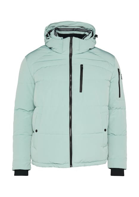 Wasserabweisende Steppjacke mit abnehmbarer Kapuze
