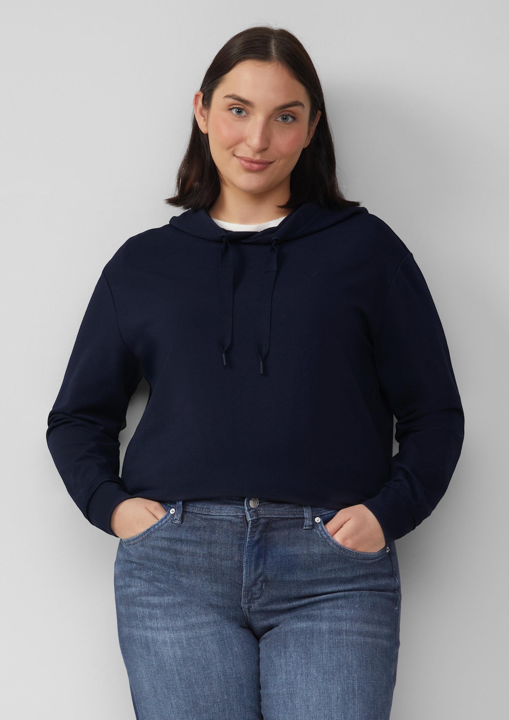 Weiches Kapuzen-Sweat mit Herz-Stickerei