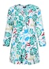 Halbarm Tunika mit Allover-Print