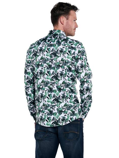 engbers Herren Langarm-Hemd gemustert , Gruen