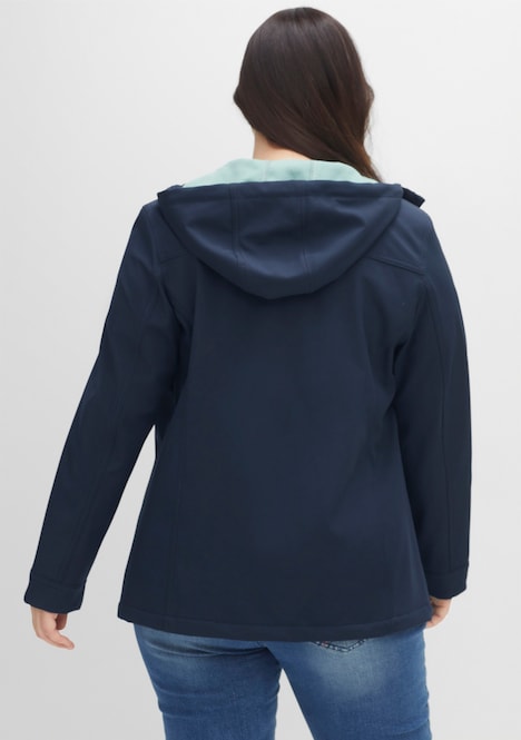 Softshelljacke Langarm Uni Mit Kapuze