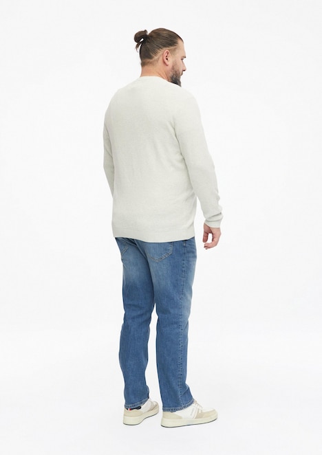 Struktur-Pullover aus 100% Baumwolle