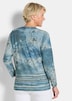 Jerseyjacke mit floralem Streifenmuster