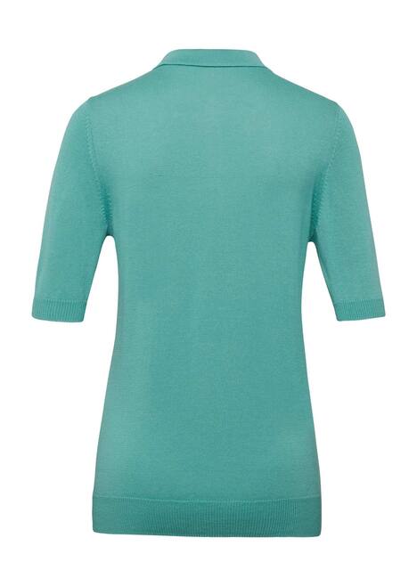 Kurzarm Strickpullover mit adrettem Kragen