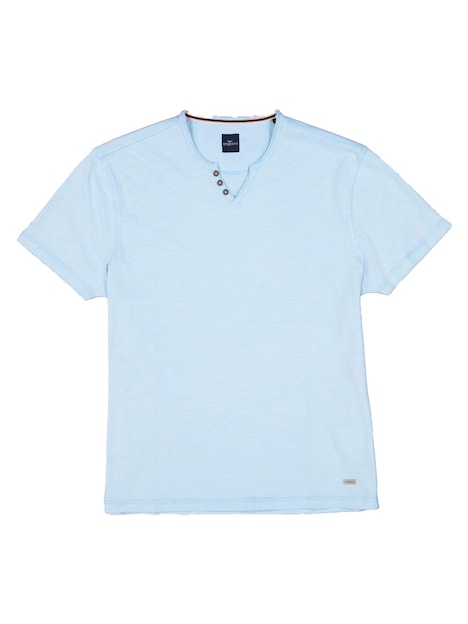 Herren T-Shirt uni , Hellblau