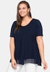 Blusenshirt Kurzarm Uni Ohne Kragen